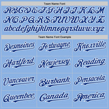 Load image into Gallery viewer, Custom Light Blue Royal-White Line Authentic Baseball Jersey