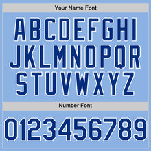 Load image into Gallery viewer, Custom Light Blue Royal-White Line Authentic Baseball Jersey