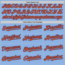 Загрузить изображение в средство просмотра галереи, Custom Light Blue Orange-Royal Line Authentic Baseball Jersey