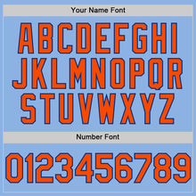 Загрузить изображение в средство просмотра галереи, Custom Light Blue Orange-Royal Line Authentic Baseball Jersey