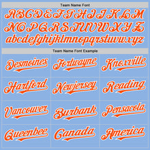 Загрузить изображение в средство просмотра галереи, Custom Light Blue Orange-White Line Authentic Baseball Jersey