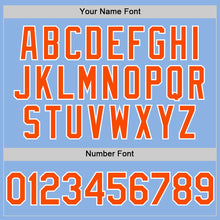 Загрузить изображение в средство просмотра галереи, Custom Light Blue Orange-White Line Authentic Baseball Jersey