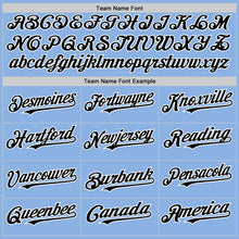 Load image into Gallery viewer, Custom Light Blue Black-White Line Authentic Baseball Jersey