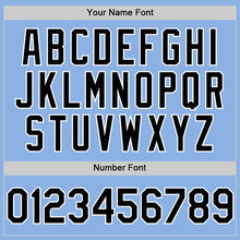 Load image into Gallery viewer, Custom Light Blue Black-White Line Authentic Baseball Jersey