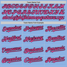 Load image into Gallery viewer, Custom Light Blue Pink-Black Line Authentic Baseball Jersey