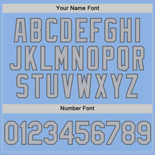 Load image into Gallery viewer, Custom Light Blue Gray-Steel Gray Line Authentic Baseball Jersey