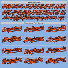Загрузить изображение в средство просмотра галереи, Custom Light Blue Orange-Black Line Authentic Baseball Jersey