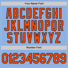 Загрузить изображение в средство просмотра галереи, Custom Light Blue Orange-Black Line Authentic Baseball Jersey
