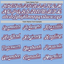 Load image into Gallery viewer, Custom Light Blue Royal-Red Line Authentic Baseball Jersey