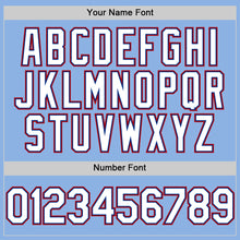 Load image into Gallery viewer, Custom Light Blue Royal-Red Line Authentic Baseball Jersey