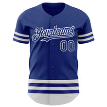 Charger l'image dans la galerie, Custom Royal White Line Authentic Baseball Jersey