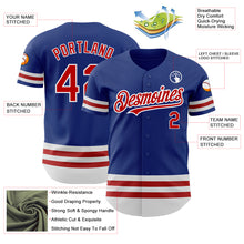 Charger l'image dans la galerie, Custom Royal Red-White Line Authentic Baseball Jersey