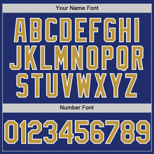 Load image into Gallery viewer, Custom Royal Old Gold-White Line Authentic Baseball Jersey