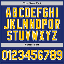 Charger l'image dans la galerie, Custom Royal Yellow-White Line Authentic Baseball Jersey