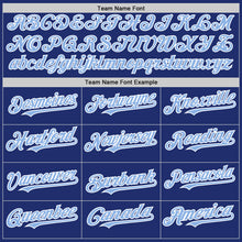 Load image into Gallery viewer, Custom Royal Light Blue-White Line Authentic Baseball Jersey