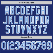Load image into Gallery viewer, Custom Royal Light Blue-White Line Authentic Baseball Jersey