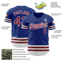 Load image into Gallery viewer, Custom Royal Crimson-White Line Authentic Baseball Jersey