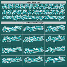Charger l'image dans la galerie, Custom Teal White Line Authentic Baseball Jersey