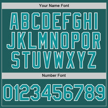 Charger l'image dans la galerie, Custom Teal White Line Authentic Baseball Jersey