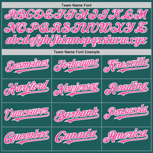 Charger l'image dans la galerie, Custom Teal Pink-White Line Authentic Baseball Jersey