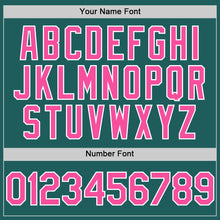 Charger l'image dans la galerie, Custom Teal Pink-White Line Authentic Baseball Jersey