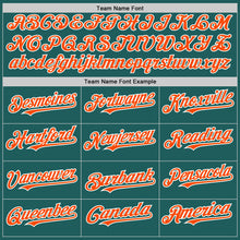 Charger l'image dans la galerie, Custom Teal Orange-White Line Authentic Baseball Jersey