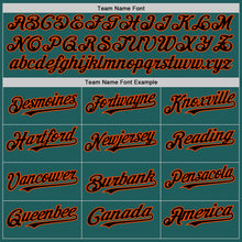 Charger l'image dans la galerie, Custom Teal Black-Orange Line Authentic Baseball Jersey