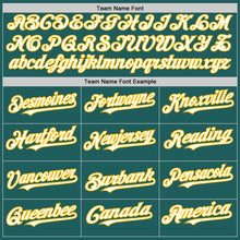 Charger l'image dans la galerie, Custom Teal White-Gold Line Authentic Baseball Jersey