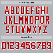 Load image into Gallery viewer, Custom Gray Red-White Line Authentic Baseball Jersey