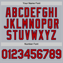 Load image into Gallery viewer, Custom Gray Red-Navy Line Authentic Baseball Jersey