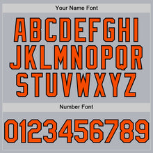 Load image into Gallery viewer, Custom Gray Orange-Black Line Authentic Baseball Jersey