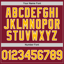 Load image into Gallery viewer, Custom Crimson Gold-White Line Authentic Baseball Jersey