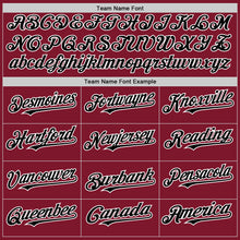 Load image into Gallery viewer, Custom Crimson Black-White Line Authentic Baseball Jersey