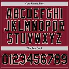 Load image into Gallery viewer, Custom Crimson Black-Cream Line Authentic Baseball Jersey