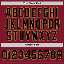 Load image into Gallery viewer, Custom Crimson Black-Old Gold Line Authentic Baseball Jersey