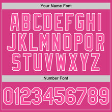 Load image into Gallery viewer, Custom Pink White Line Authentic Baseball Jersey