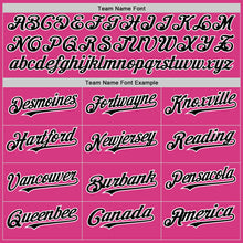 Load image into Gallery viewer, Custom Pink Black-White Line Authentic Baseball Jersey