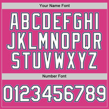 Load image into Gallery viewer, Custom Pink Black-Light Blue Line Authentic Baseball Jersey