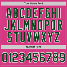 Load image into Gallery viewer, Custom Pink Green-White Line Authentic Baseball Jersey