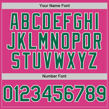 Load image into Gallery viewer, Custom Pink Kelly Green-White Line Authentic Baseball Jersey