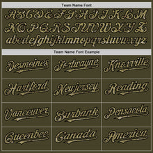 Load image into Gallery viewer, Custom Olive Camo Black-Cream Line Authentic Salute To Service Baseball Jersey