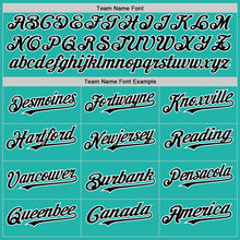 Charger l'image dans la galerie, Custom Aqua Black-White Line Authentic Baseball Jersey