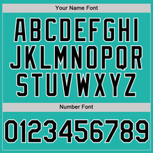 Charger l'image dans la galerie, Custom Aqua Black-White Line Authentic Baseball Jersey