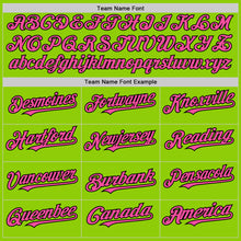 Load image into Gallery viewer, Custom Neon Green Pink-Black Line Authentic Baseball Jersey