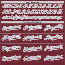 Laden Sie das Bild in den Galerie-Viewer, Custom Burgundy Gray-White Line Authentic Baseball Jersey
