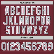 Laden Sie das Bild in den Galerie-Viewer, Custom Burgundy Gray-White Line Authentic Baseball Jersey