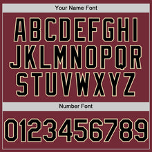 Laden Sie das Bild in den Galerie-Viewer, Custom Burgundy Black-Cream Line Authentic Baseball Jersey