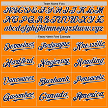 Laden Sie das Bild in den Galerie-Viewer, Custom Bay Orange Navy-White Line Authentic Baseball Jersey