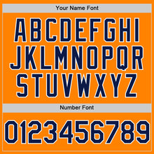 Laden Sie das Bild in den Galerie-Viewer, Custom Bay Orange Navy-White Line Authentic Baseball Jersey