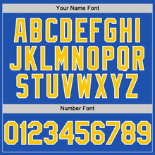 Charger l'image dans la galerie, Custom Thunder Blue Yellow-White Line Authentic Baseball Jersey